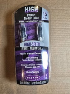 Belkin 15 ft High Speed Internet Modem Cable 24K Gold-Plating 