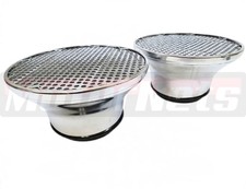 Chrome Velocity Stack Air Cleaner Set 2pc Fits 4 Bbl Carburetor Chevy Ford 350