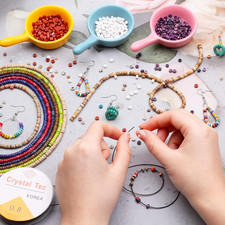 Natural Stone Heishi Beads for Necklace Making, 4 mm x 6 mm Small Flat Round ...