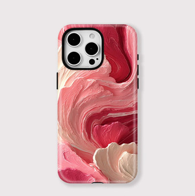Robuste MagSafe Hülle Abstrakt Rot Marmor Wirbel Muster iPhone 17 16 15 14 13 12 11