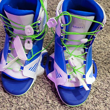 CWB Draft Adjustable Wakeboard Bindings Blue/White/Green Size S (5-8)