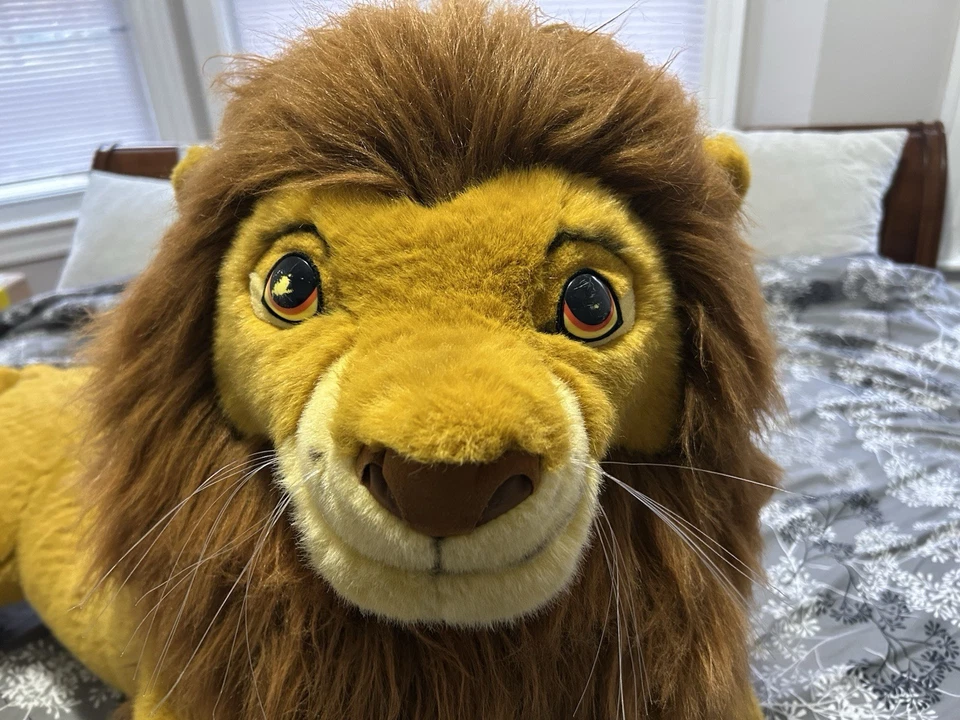 Disney Rey León Simba Vintage 1994! "Animal de peluche Jumbo Douglas Co. 60"" ¡RARO!! Foto 3 de 4