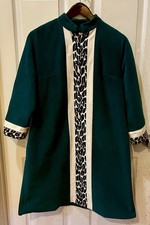 VTG Vanity Fair Plush Velour Bathrobe Robe Zipper Front Pockets Cheetah Print