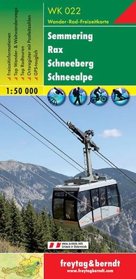WK 022 Semmering - Rax - Schneeberg - Schneealpe, Wanderkarte 1:50.000