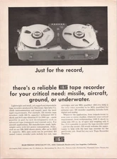 Electronic Specialty Co Vintage Tape Recorder Ad 1965 Black White