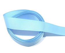 5 yards 7/8" Solid Blue Mist Grosgrain Ribbon with Ribbed Texture - 100 poly