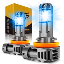 Auxbeam H11 Led Headlight Super Bright Bulbs Kit Highlow Beam 8000k Ice Blue