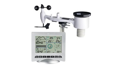 ELV Funk-Wetterstation WS3080, inkl. Kombi-Solar-Außensensor (868 MHz) und PC-Au