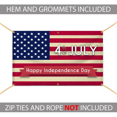 4th July Happy Independence Day Banner Us Veterans Day Patriotic