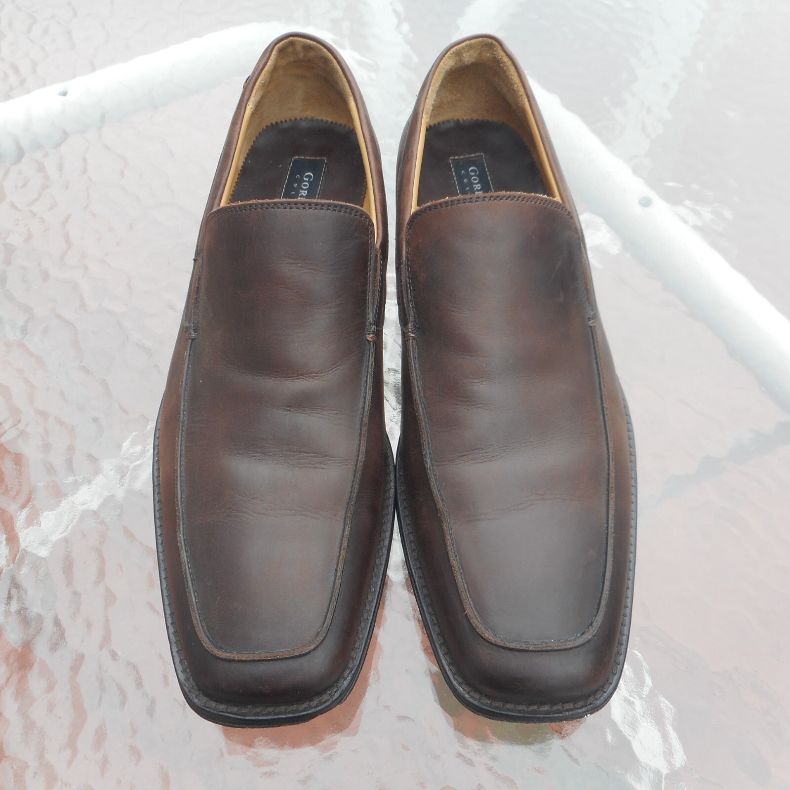 SAOLA Mocassino Gordon Rush Collection slip on vera pelle marrone scarpe uomo taglia 9