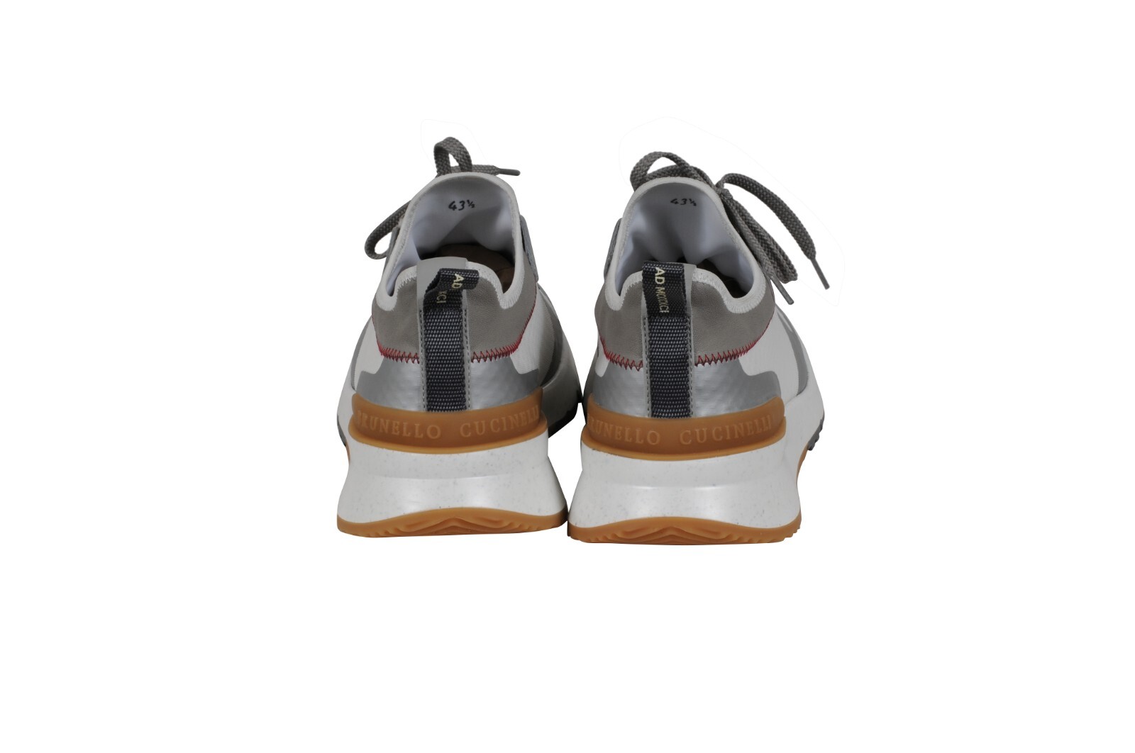 Brunello Cucinelli  Panelled Sneaker Size US 10.5 EU 43.5 White Gray Trainer image 6