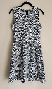 Hi Line J Crew Womens Sz S Dress Sleeveless Zebra Print Zipper