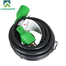 30A 15FT RV Power Cord Extension Cord NEMA L5-30P / NEMA L5-30R Twist Lock