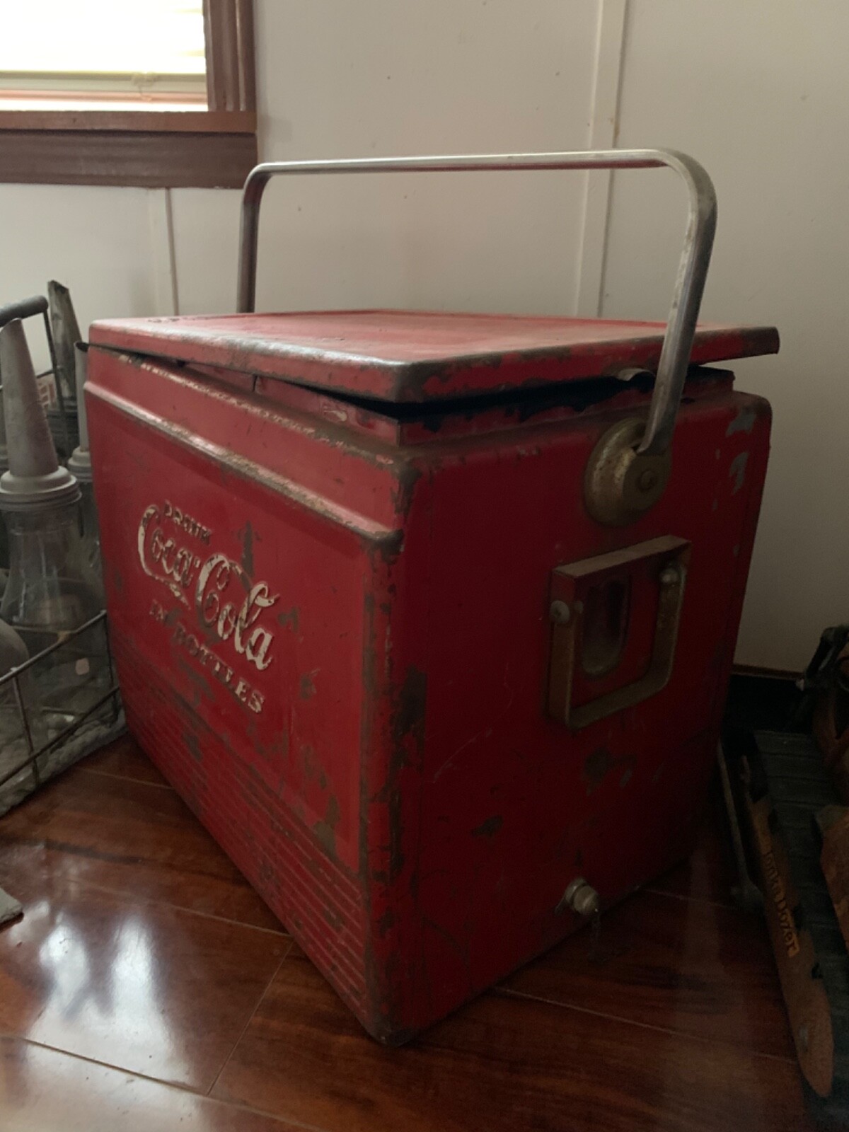 Vintage metal CocaCola cooler eBay
