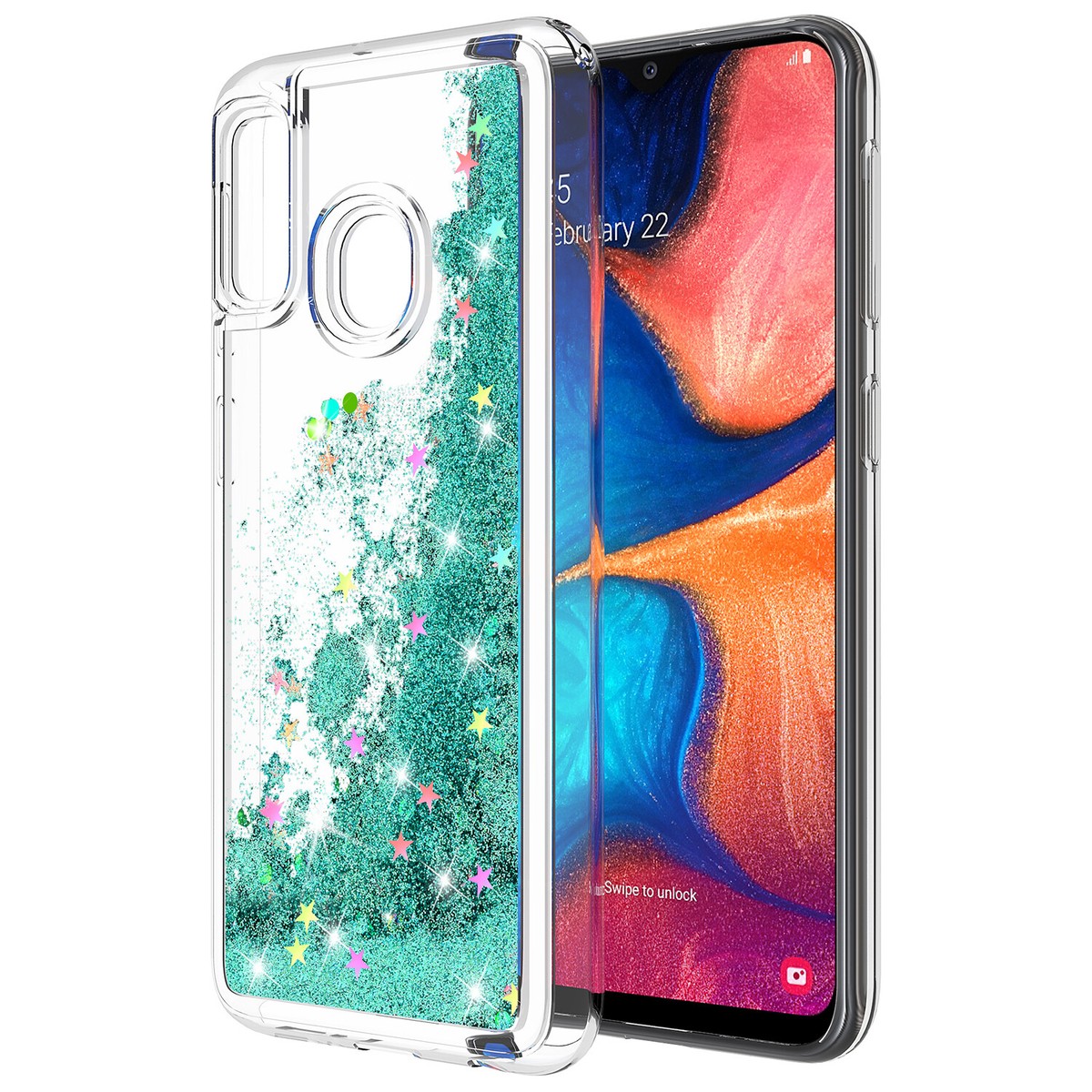 For Samsung Galaxy A10E Quicksand Glitter Sparkly Bling Liquid Shiny Clear  Case