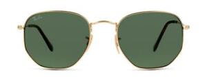 Occhiali da sole Sunglasses Ray-Ban Esagonali Hexagonal 51-21 Oro Gold Nuovi New