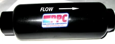 12 AN 30 Micron Pro Fuel Filter w/ cleanable stainless steel elemnt Black Anodiz