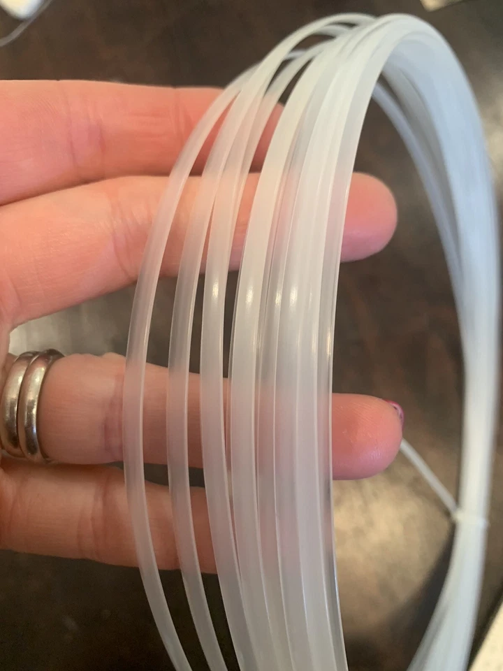 Corsé de hueso de plástico plano transparente de 3 mm permanece rollo continuo deshuesado por medio mtr Foto 4 de 4