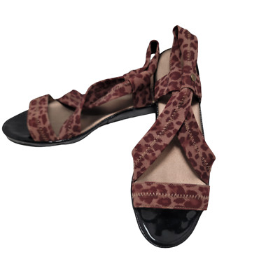 Life Stride Womens Multicolor Animal Print Debutante Strappy Sandals Size 8M