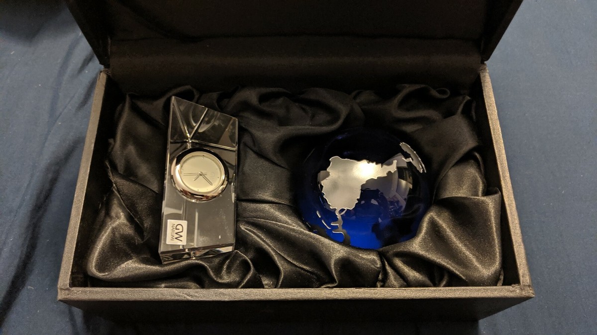 Narumi Ceramics Glass Works Narumi Blue Earth Desk clock | eBay