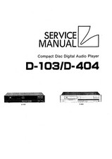 Service Manuel D'Instructions pour Luxman D-103, D-404