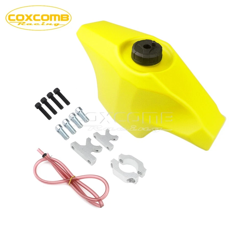 0.6Gal Handlebar Mount Off-Road Yellow Fuel Gas Tank For Suzuki DRZ 400S DR650SE — 第 4/4 张图片