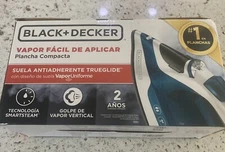 Black and Decker Compact Iron True Glide Vertical Steam Glide Non-Stick College