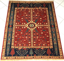 Carpet Afghan Turkmen sumac kilim hand woven rug carpet tapis alfombra red