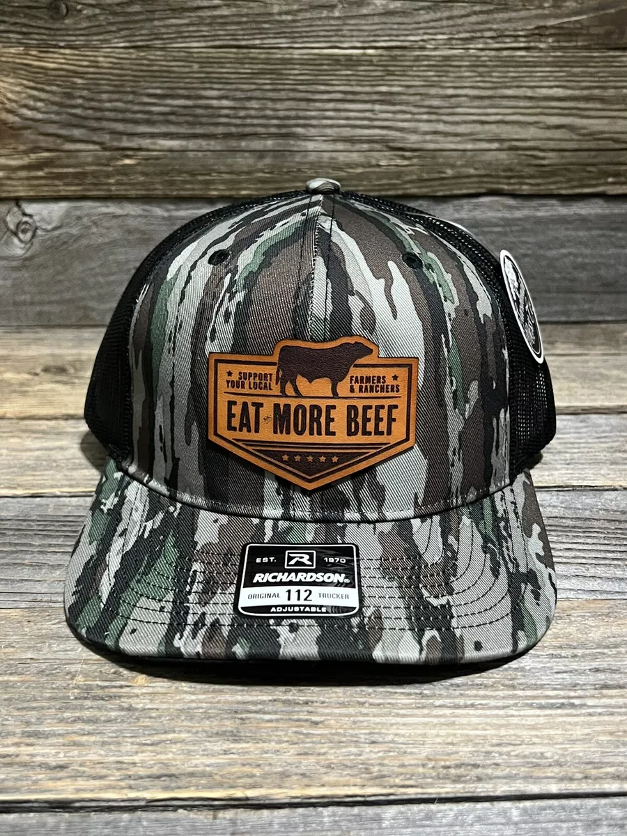 Eat Beef Leather Patch Realtree Original Trucker Hat