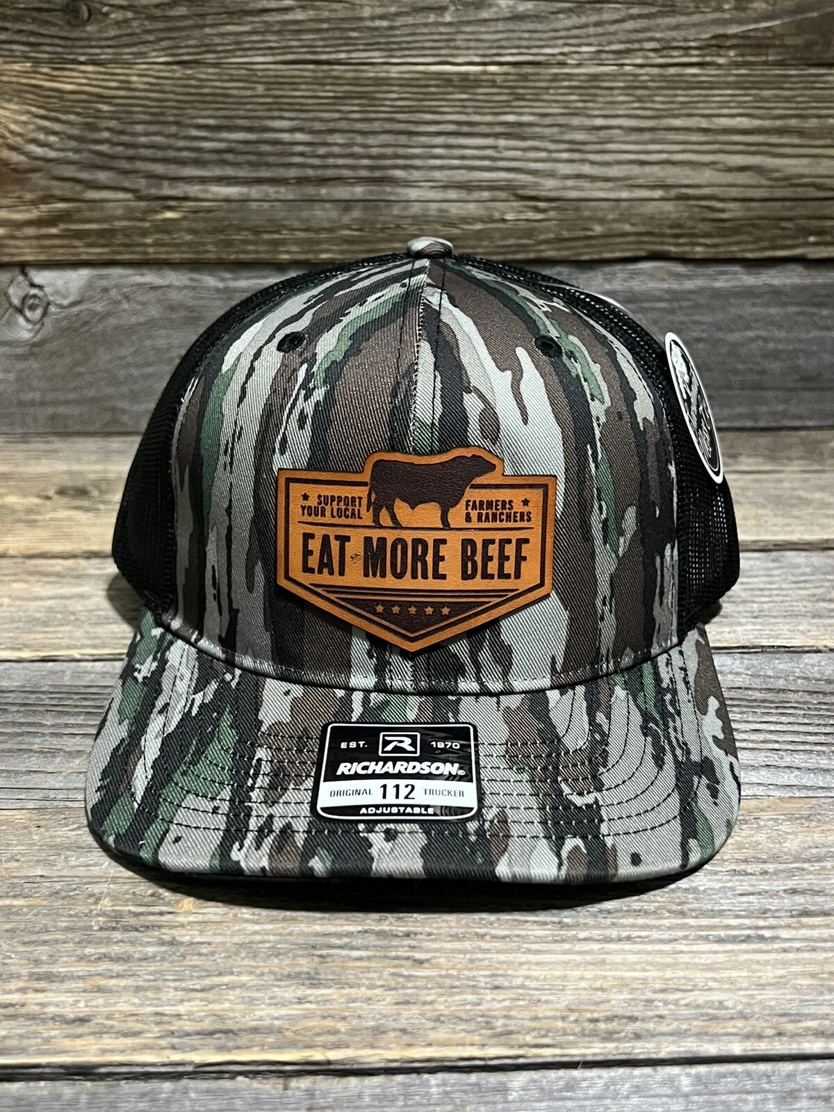 Eat Beef Leather Patch Realtree Original Trucker Hat
Opens in a new window or tab