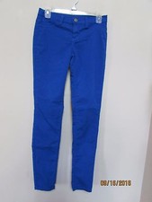 Anthropologie BirdCage Royal Blue Skinny Pants Jeggings size 26 Made in USA