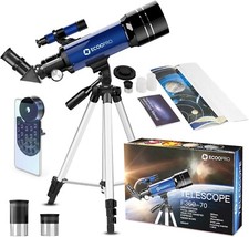 70mm Telescope for Kids Beginners Adults - F360-70 Refractor Telescope Blue 