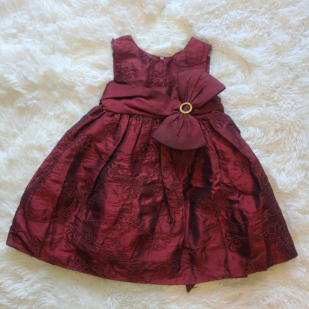 burgundy retro dress velvet trim burgundy dress main image 0