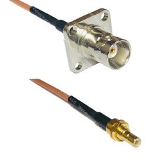 RG316 BNC Flange Female to SMB MALE BULKHEAD RF Cable Rapid-SHIP LOT