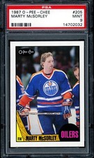 1987-88 OPC O PEE CHEE Hockey #205 Marty Mcsorley Rookie PSA 9 MINT Oilers RC