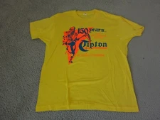 Vintage Screen Stars T Shirt Mens Extra Large XL Yellow Running Trac Made in USA