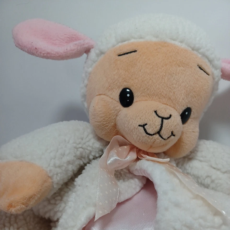 "Manta de seguridad Gerber Sherpa y cordero satinado oveja Lovey tamaño grande 24""" Foto 3 de 4