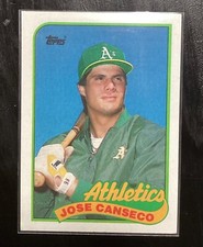 1989 Topps - #500 Jose Canseco ERROR CARD MISPRINT STATS CUTOFF