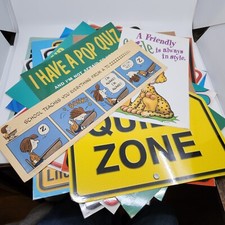 Lot Of 14 Grade School Teacher Classroom Posters Most Laminated Sold As Is