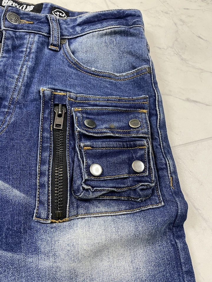 Pantalones de mezclilla Billionaire Boys Club casco desgastado logotipo talla 30x30 Foto 4 de 4