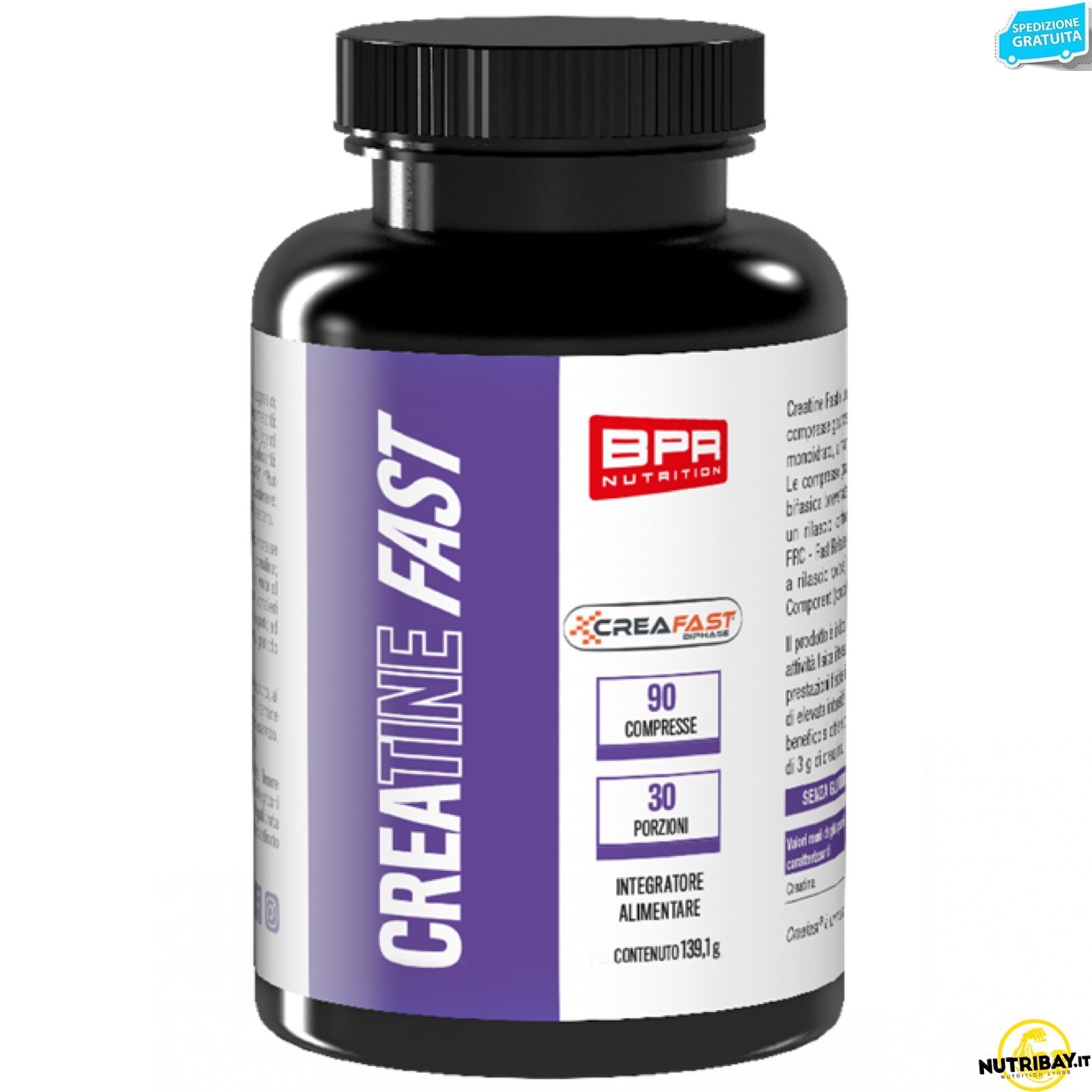 Bpr Nutrition Creatine Fast - 90 cpr Creatina a lento e rapido rilascio