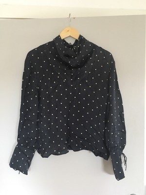 topshop polka dot blouse