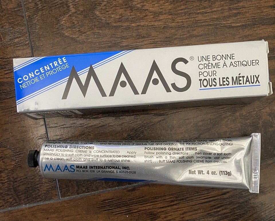 Original 4 Oz Tube MAAS All Metal Polishing Creme Concentrated Polish