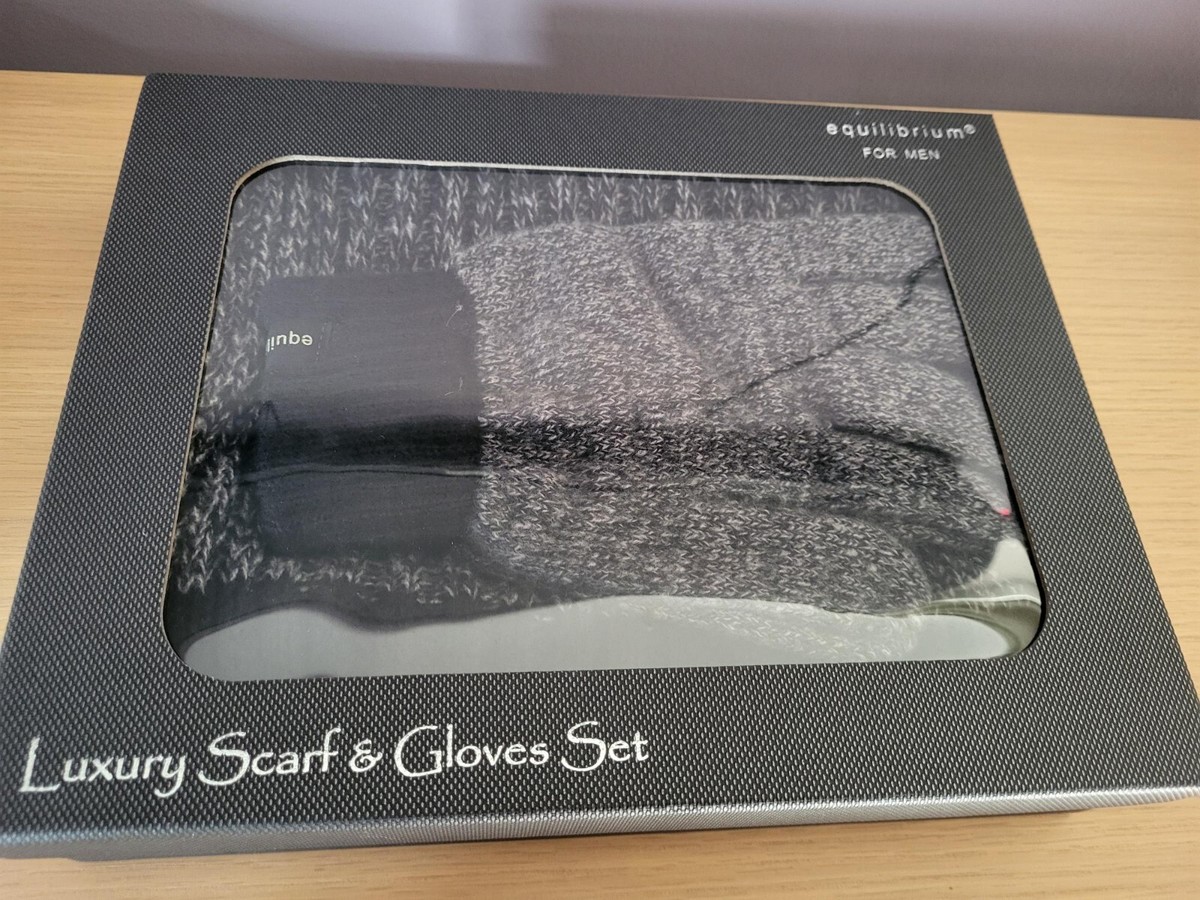 Mens Boxed Glove and Scarf Gift Set UK