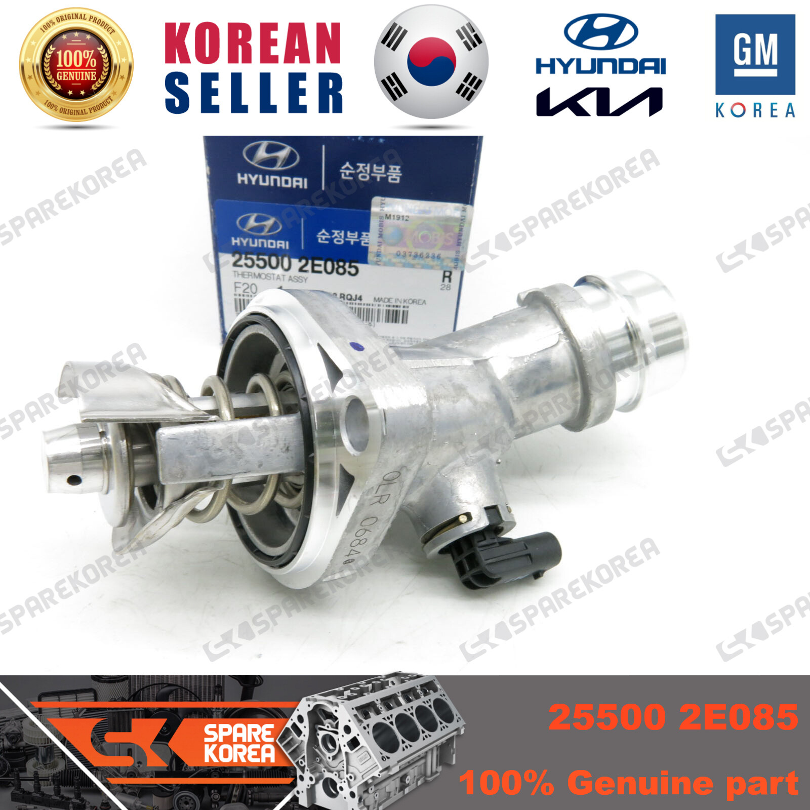 Genuine/OEM 255002E085 THERMOSTAT ASSY for Hyundai LF Sonata Hybrid eBay