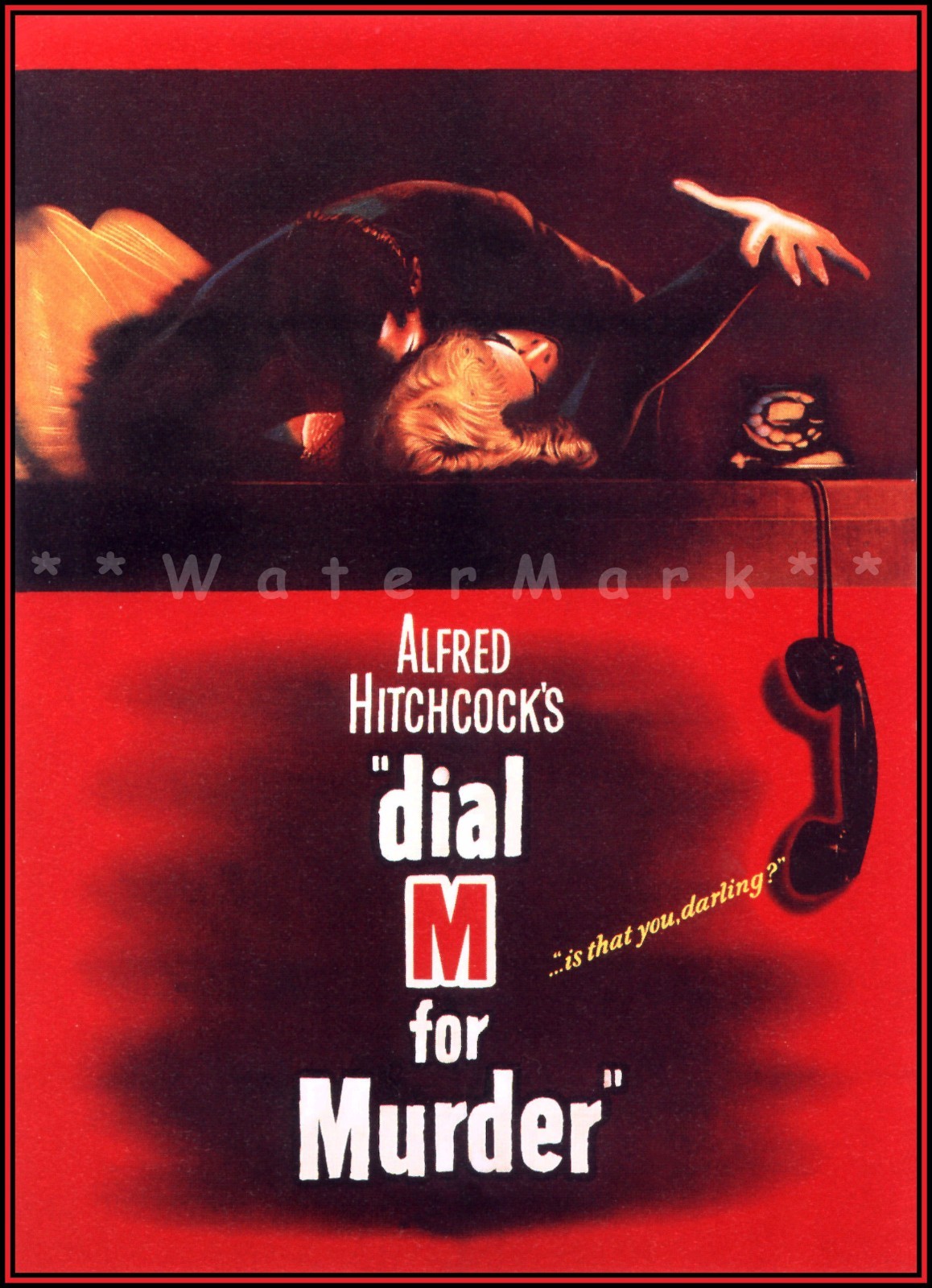 Dial M For Murder 1954 Classic Crime Drama Movie Vintage Poster Print Retro Art