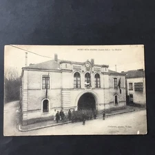 Old postcard 44 Nort Sur Erdre La Mairie Raitière Charcutier postcard PC