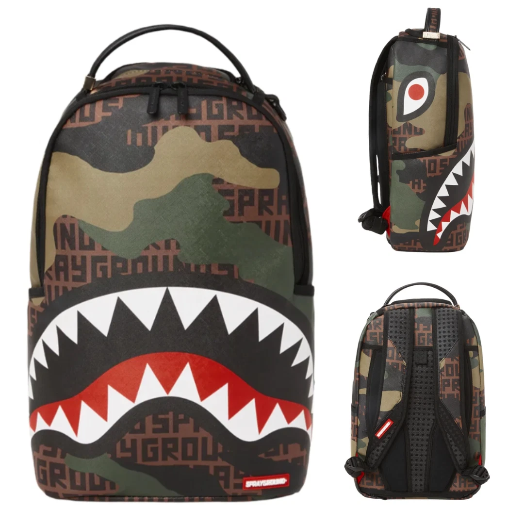 Sprayground camo cheap shark