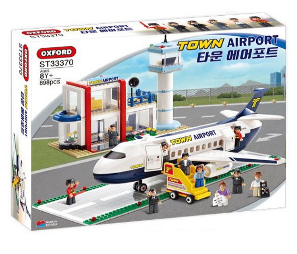 □L BUILD3点セット Oxford Block Town Airport Building Toy Block Set with 11