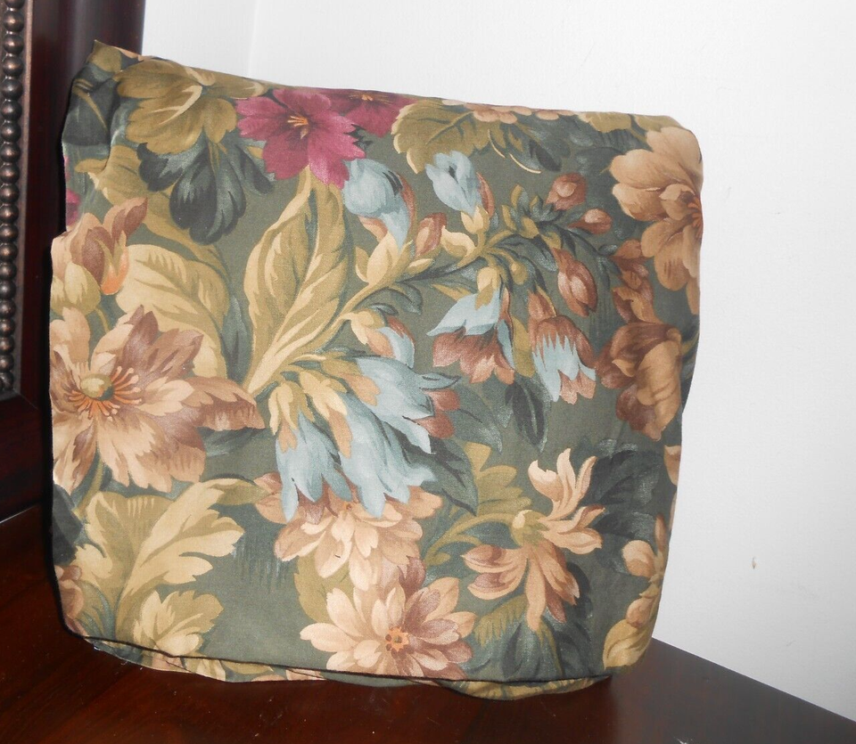 English Country RALPH LAUREN EDGEFIELD Floral QUEEN Duvet Cover Olive